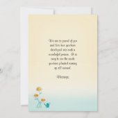 キリスト教ラブジョイ平和咲きデイジー サンキューカード (裏面)