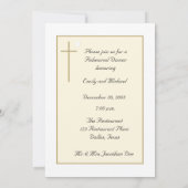 キリスト教リハーサルディナー招待状 -- 十字架 招待状 (裏面)