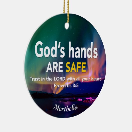 キリスト教主の祈りの言葉を信頼する セラミックオーナメント (右)