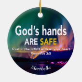 キリスト教主の祈りの言葉を信頼する セラミックオーナメント (裏面)