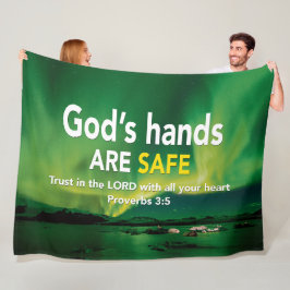 キリスト教主の聖書に信頼を置く フリースブランケット