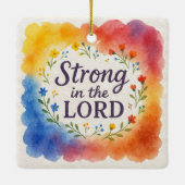 キリスト教主の芸術に強い セラミックオーナメント (裏面)