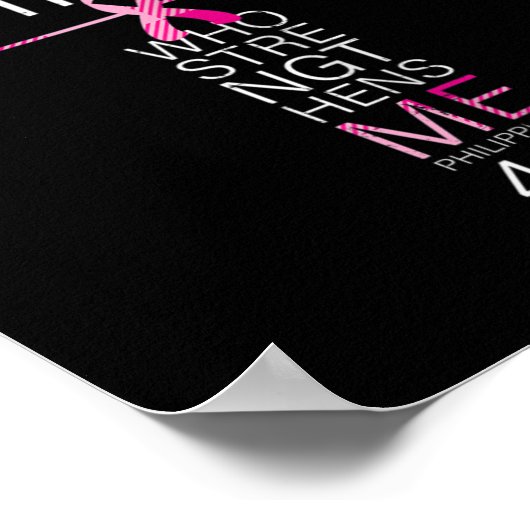 キリスト教乳がん宗教聖書のバーを横断 ポスター (角)