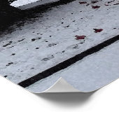 キリスト教会と雪の水の色のメモリアル ポスター (角)