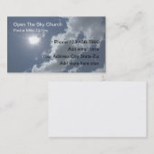 キリスト教会の牧師の空日曜日 名刺 (正面/裏面)