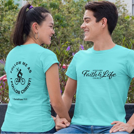 キリスト教会グループTシャツと自転車 Tシャツ