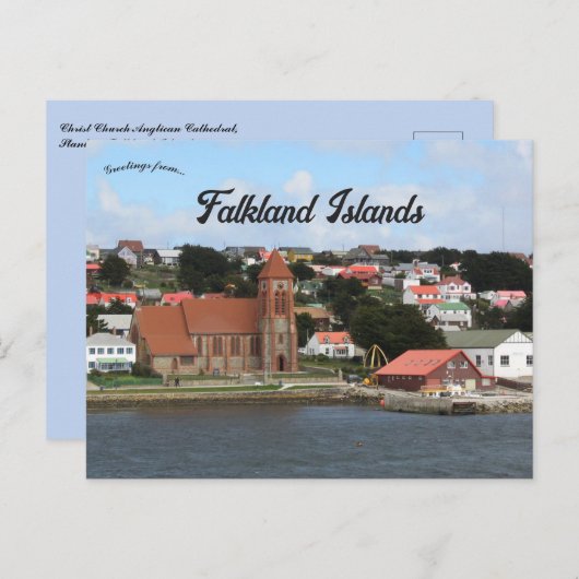 キリスト教会大聖堂スタンレーフォークランド諸島 ポストカード (正面/裏面)
