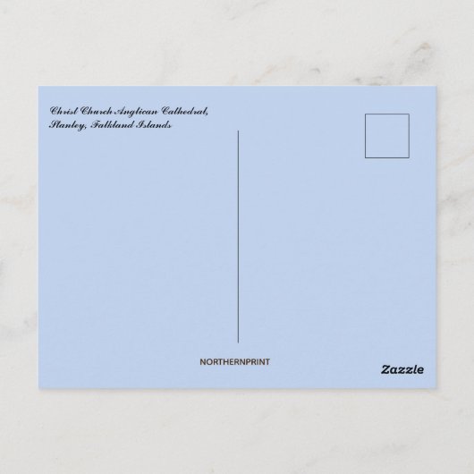 キリスト教会大聖堂スタンレーフォークランド諸島 ポストカード (裏面)