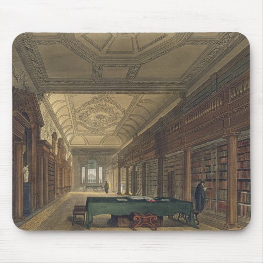 キリスト教会、illustraの図書館のインテリア マウスパッド (正面)