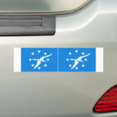 キリスト教体の二つの国旗 バンパーステッカー (車上)