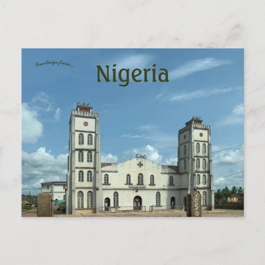 キリスト教使徒教会オサン州ナイジェリア ポストカード (正面)