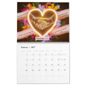 キリスト教信仰と勇気付けられる2025年カレンダー カレンダー (2月 2027)