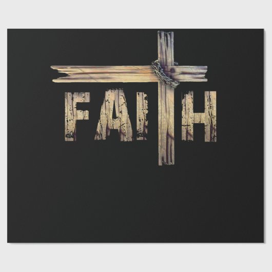 キリスト教信仰と十字架 – キリスト教信仰 ラッピングペーパー (フラット)