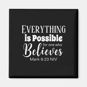 キリスト教信仰のバイブル信じバー マグネット