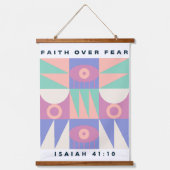 キリスト教信仰のポスターの恐怖に対するモダン信仰 吊り下げ型タペストリー (正面)