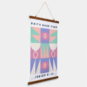 キリスト教信仰のポスターの恐怖に対するモダン信仰 吊り下げ型タペストリー (傾斜あり)