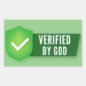 キリスト教信仰の信者によって確認されおもしろいる 長方形シール (正面)