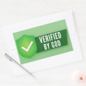 キリスト教信仰の信者によって確認されおもしろいる 長方形シール (封筒)