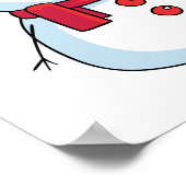 キリスト教信仰の謝罪雪だるま – クリスマス ポスター (角)