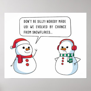 キリスト教信仰の謝罪雪だるま – クリスマス ポスター