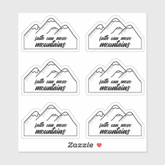 キリスト教信仰は山を動かすことができる シール (シート)