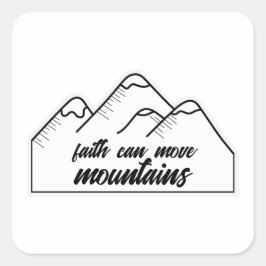 キリスト教信仰は山を動かすことができる スクエアシール