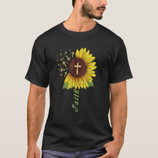 キリスト教信仰ひまわり花 Tシャツ