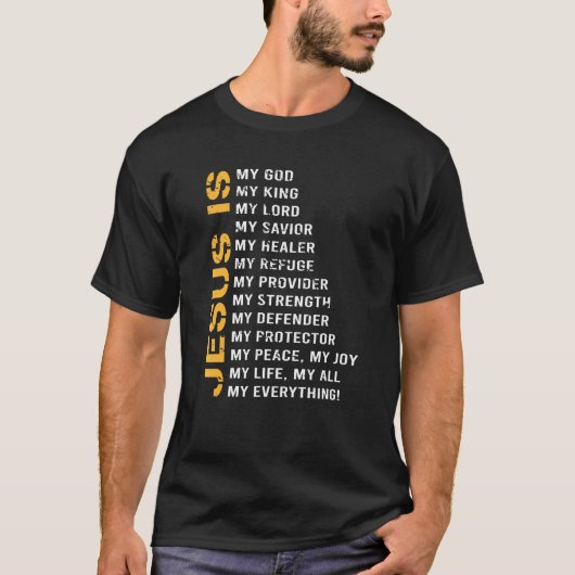 キリスト教信仰イエス・イエス Tシャツ (正面)