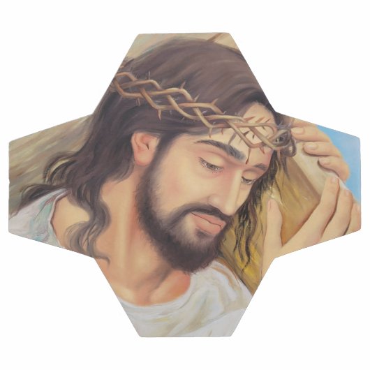 キリスト教信仰イエス・キリスト サッカーボール (フラット)