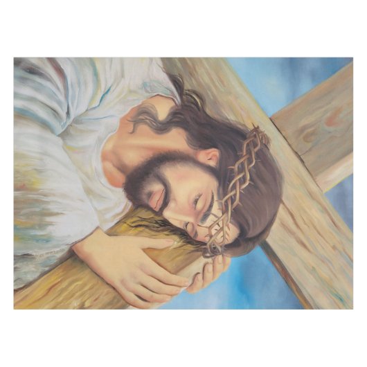 キリスト教信仰イエス・キリスト テーブルクロス (正面(横))