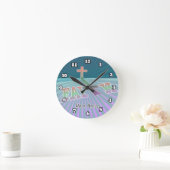 キリスト教信仰クロス ラウンド壁時計 (ホーム)