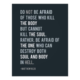 キリスト教信仰バイブル聖句マタイ10:28真理 フォトプリント