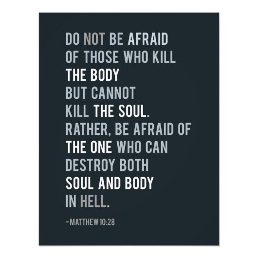 キリスト教信仰バイブル聖句マタイ10:28真理 フォトプリント            (正面)