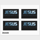 キリスト教信仰バイブル聖句： Way Truth Life Jesus 長方形シール (シート)