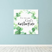 キリスト教信仰ユーカリ神の最高傑作節 キャンバスプリント (インサイチュ (ウッドフロア))