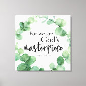 キリスト教信仰ユーカリ神の最高傑作節 キャンバスプリント (正面)