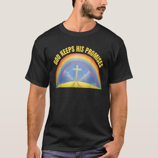 キリスト教信仰レインボー神保神のPr Tシャツ (正面)