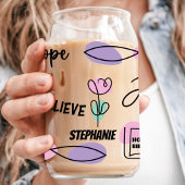 キリスト教信仰名前をカスタムする ガラス缶