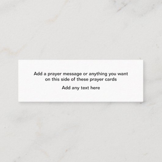 キリスト教信仰祈りの言葉カード スキニー名刺 (裏面)