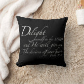 キリスト教信仰聖なる書物、 経典"Delight Yourself" クッション (ブランケット)