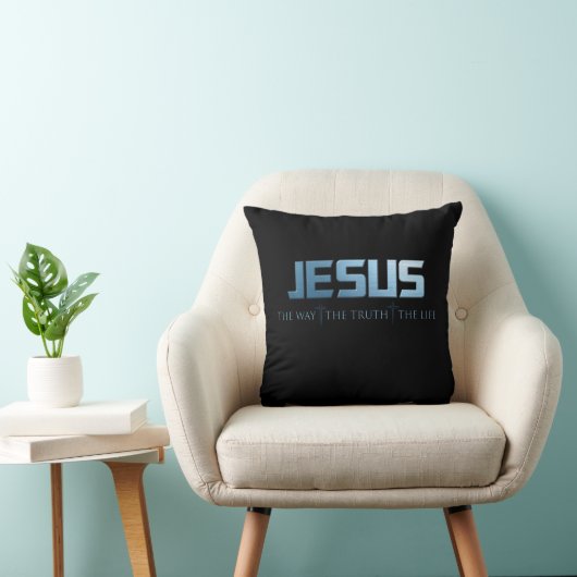 キリスト教信仰聖書句ウェイ·トゥルース·ライフ·イエス クッション (椅子)