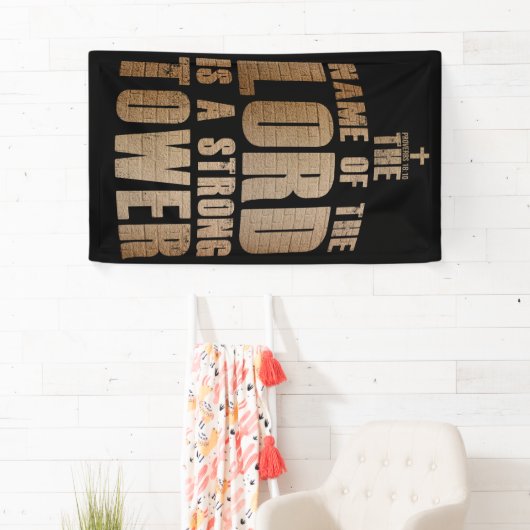 キリスト教信仰：主の名は強い塔 横断幕 (インサイチュ)