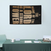 キリスト教信仰：主の名は強い塔 横断幕 (トレードショー)