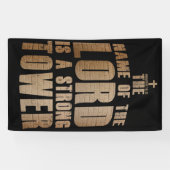 キリスト教信仰：主の名は強い塔 横断幕 (横)