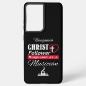 キリスト教信者に変装したミュージシャン信者 SAMSUNG GALAXYケース (裏面)