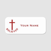 キリスト教信者の赤十字教会イベント 名札 (正面)
