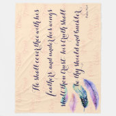 キリスト教信者は祈りの言葉を覆う フリースブランケット (正面)