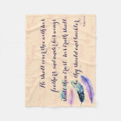 キリスト教信者は祈りの言葉を覆う フリースブランケット (正面)