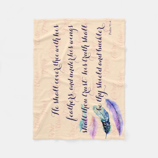 キリスト教信者は祈りの言葉を覆う フリースブランケット (正面)