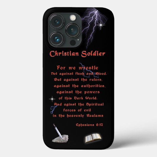 キリスト教兵士 Case-Mate iPhoneケース (裏面)